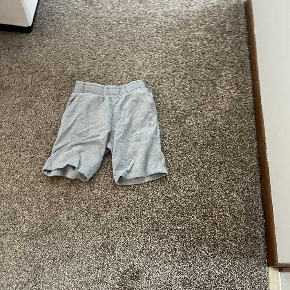 Casual Grey Cotton Blend Shorts